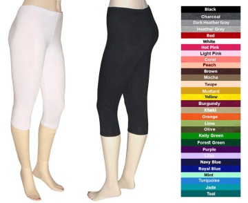 women's cotton spandex capris